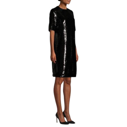 Black - Lifestyle - Boss Womens-Ladies Dettia Sequins Dress