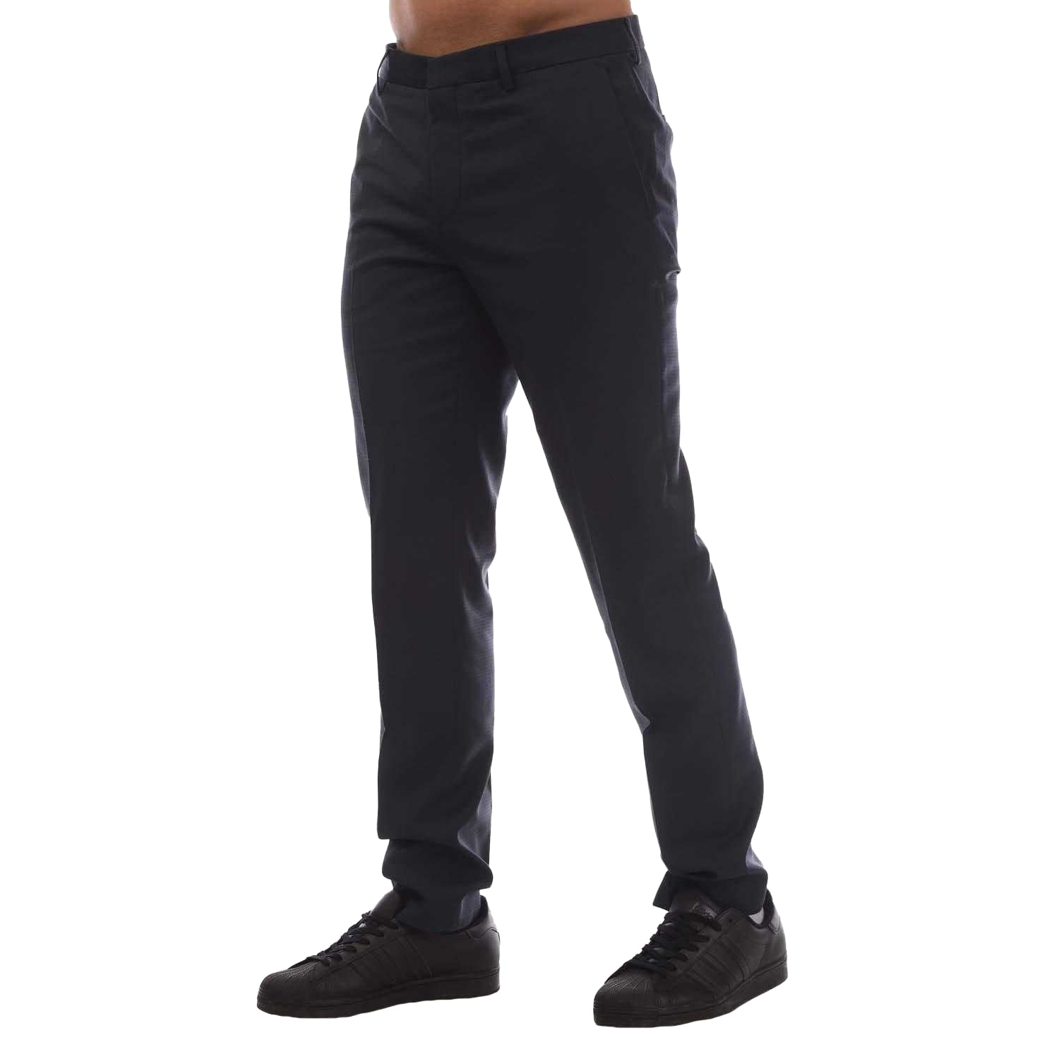 Dark Blue - Side - Hugo Boss Mens Getlin204 Trousers