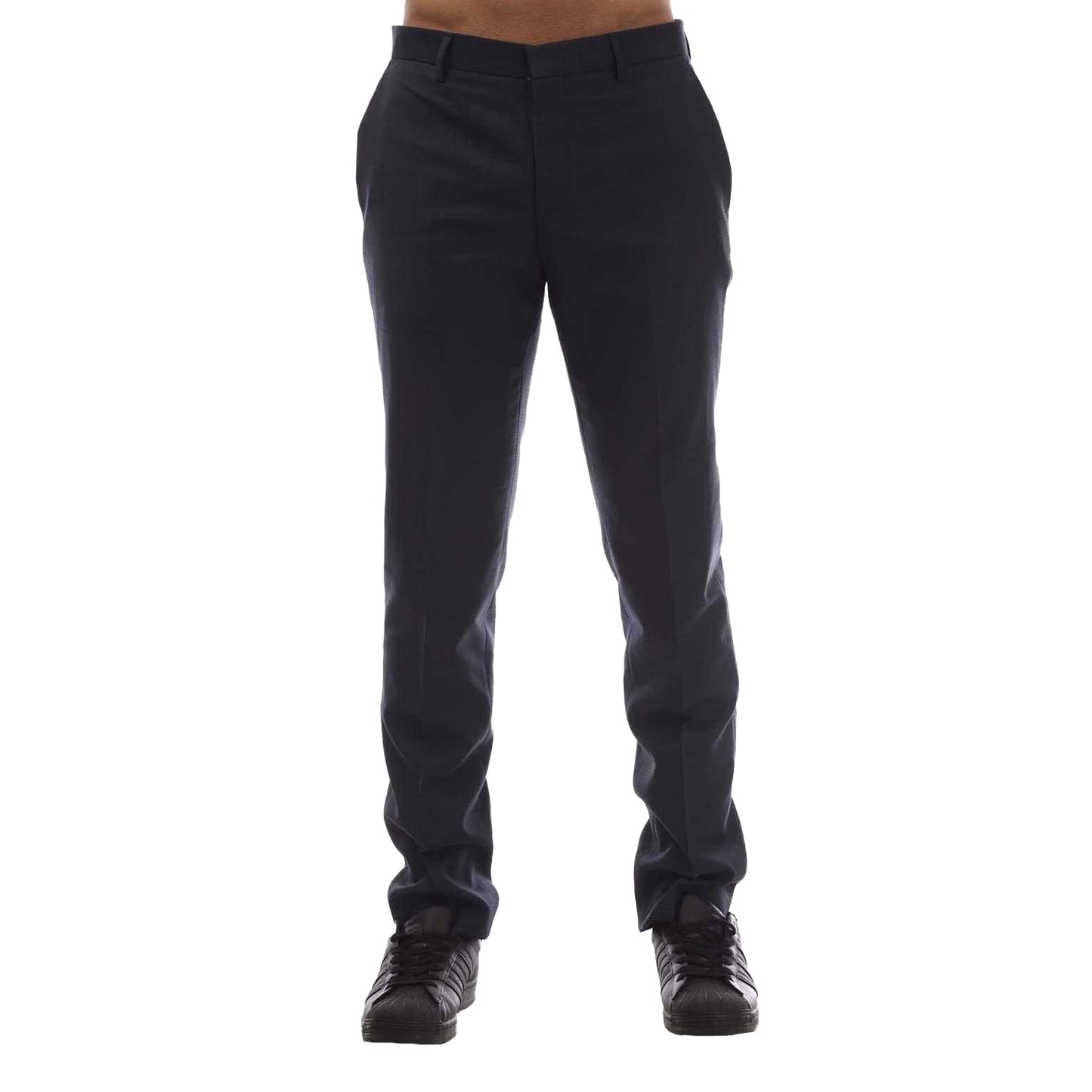 Dark Blue - Front - Hugo Boss Mens Getlin204 Trousers