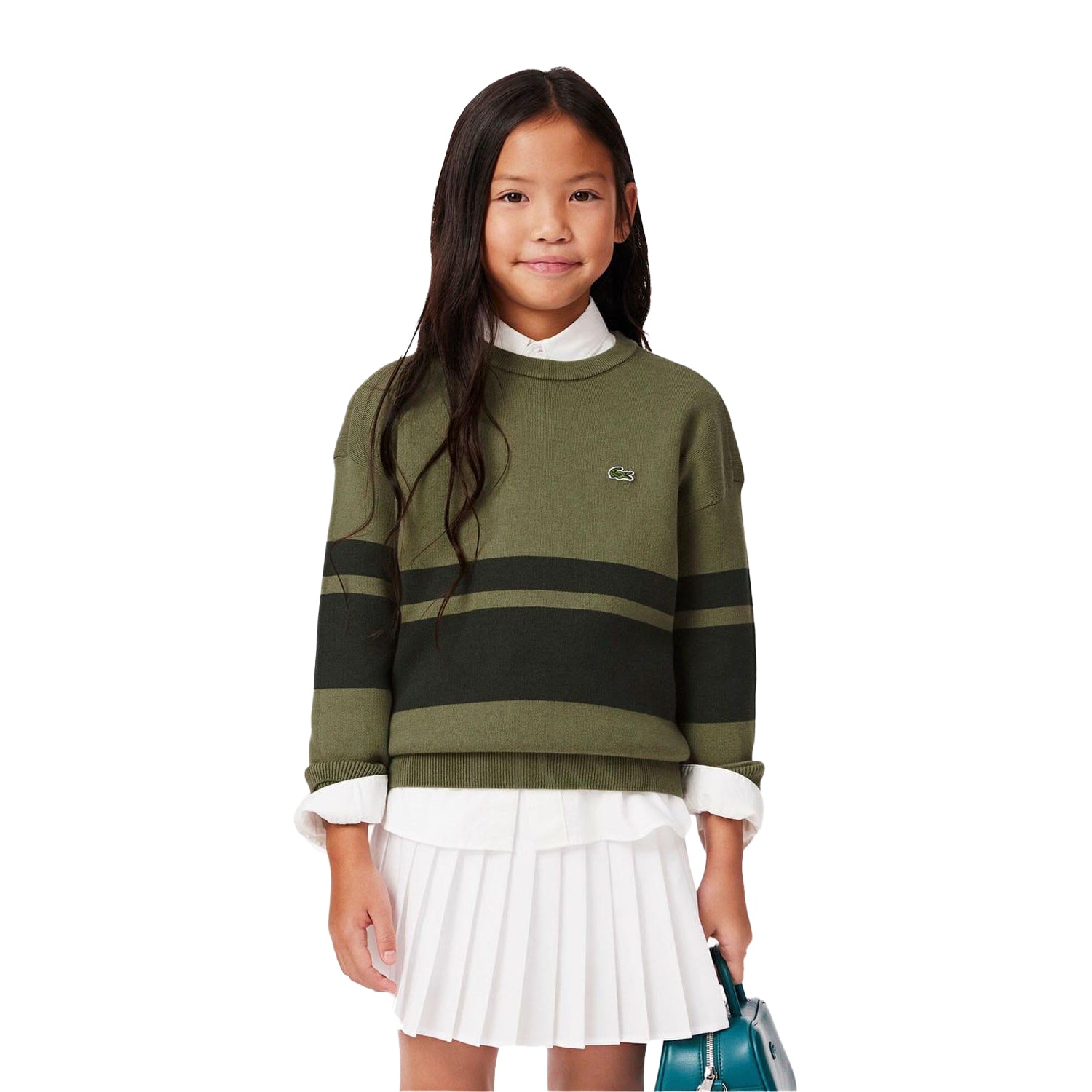 Green - Lifestyle - Lacoste Childrens-Kids Striped Sweatshirt
