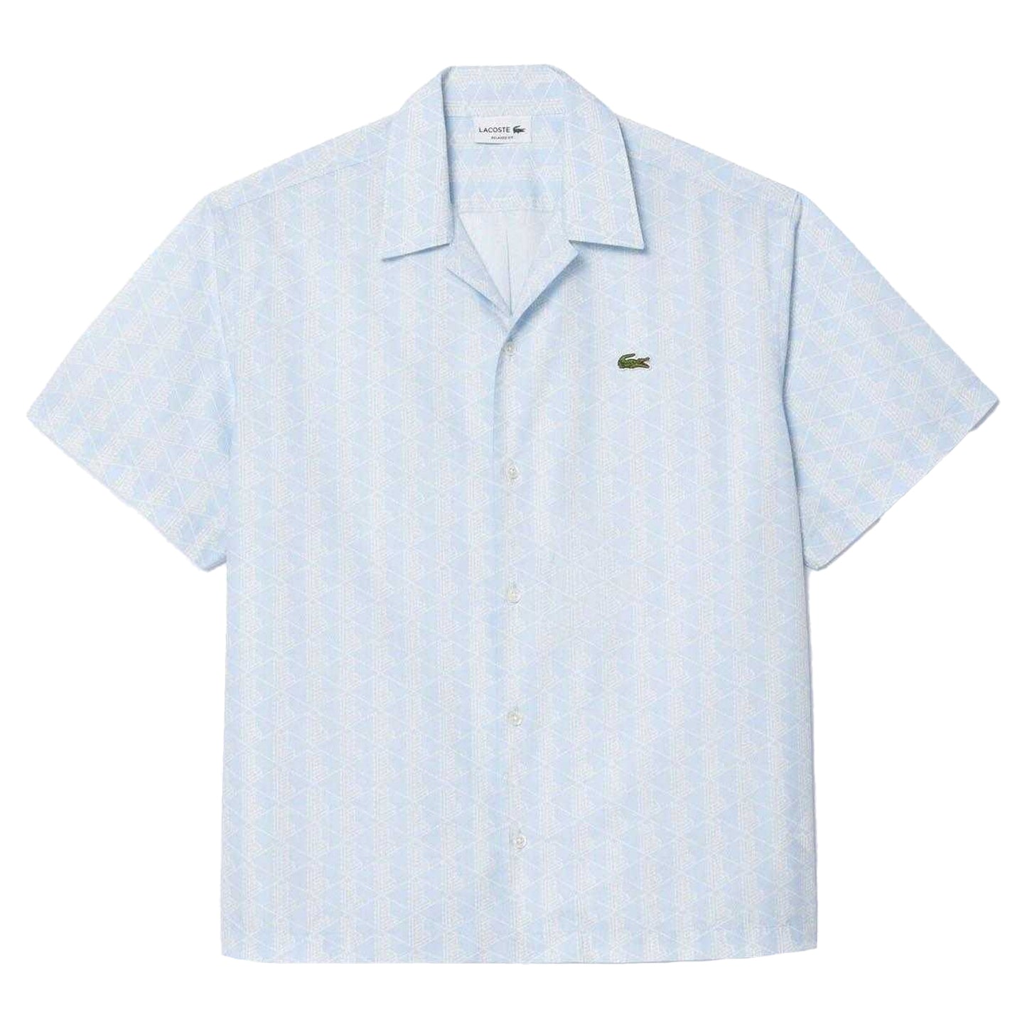 Light Blue - Front - Lacoste Mens Relaxed Fit Short-Sleeved Shirt