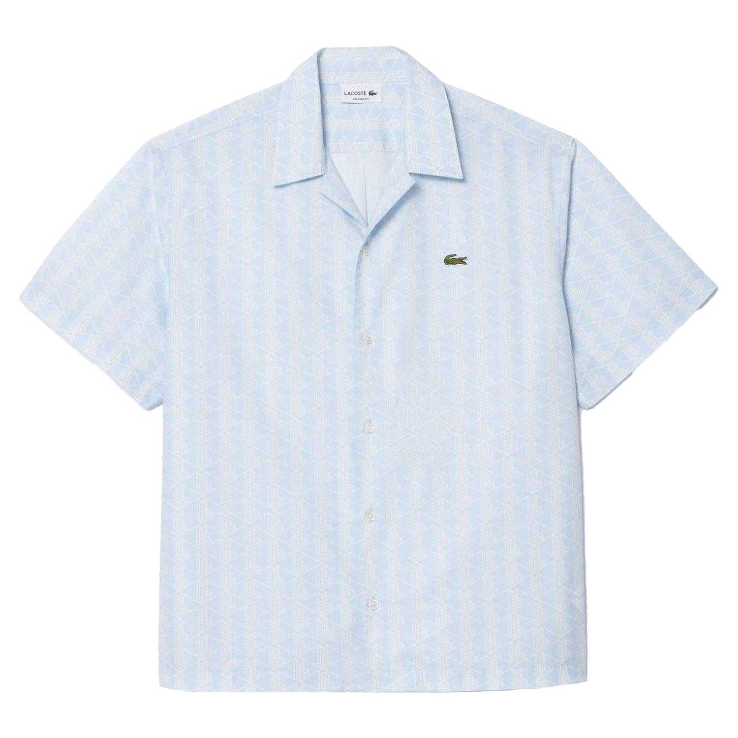Light Blue - Front - Lacoste Mens Relaxed Fit Short-Sleeved Shirt
