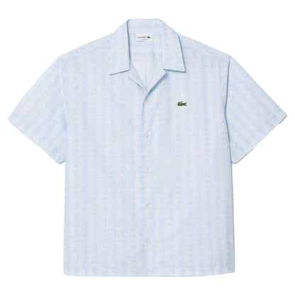 Light Blue - Front - Lacoste Mens Relaxed Fit Short-Sleeved Shirt
