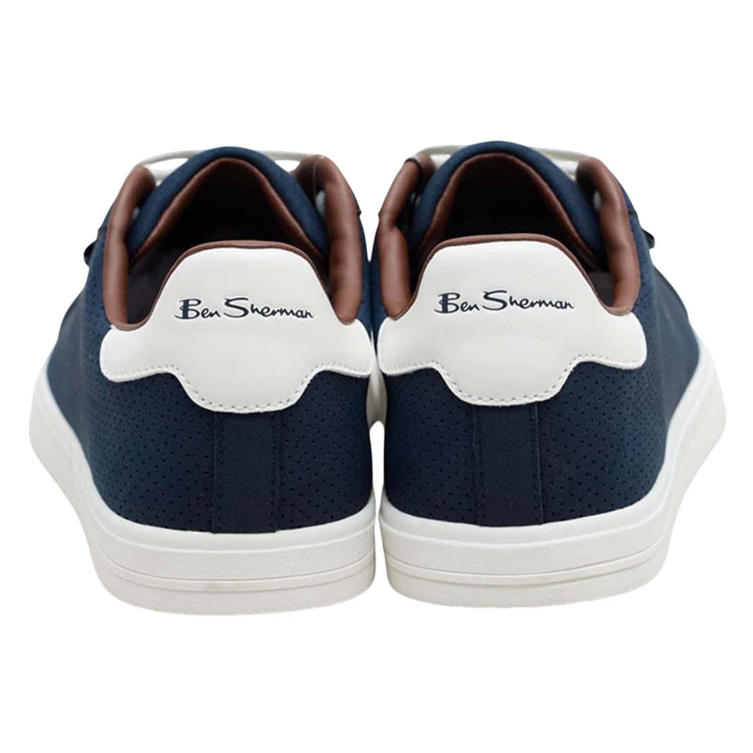 Navy - Back - Ben Sherman Mens Chase Logo Trainers