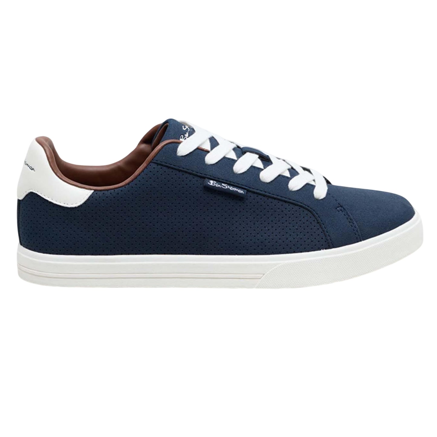 Navy - Side - Ben Sherman Mens Chase Logo Trainers