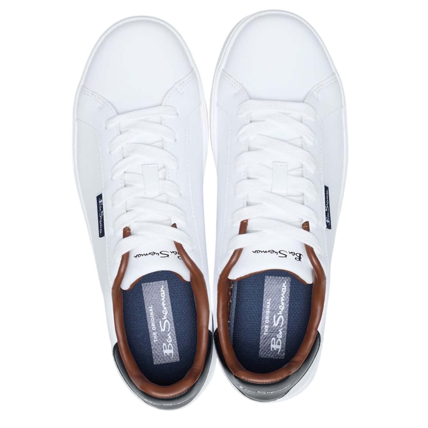 White - Lifestyle - Ben Sherman Mens Chase Logo Trainers