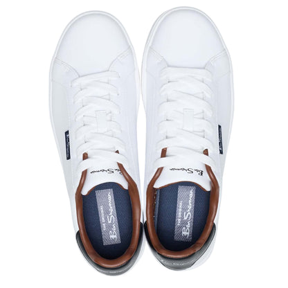 White - Lifestyle - Ben Sherman Mens Chase Logo Trainers