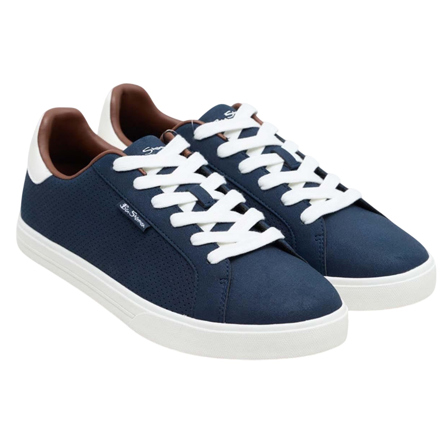 Navy - Front - Ben Sherman Mens Chase Logo Trainers
