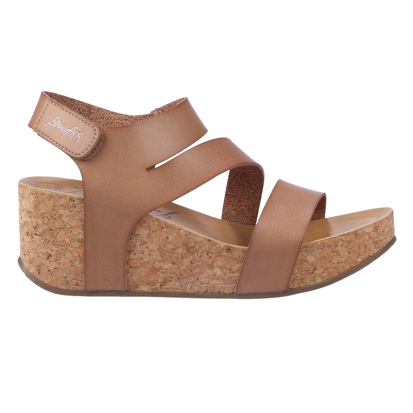 Beige - Side - Blowfish Malibu Womens-Ladies Leelee Wedge Sandals