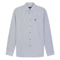 Grey-White - Front - Lyle & Scott Mens Stripe Oxford Shirt