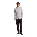 Grey-White - Pack Shot - Lyle & Scott Mens Stripe Oxford Shirt