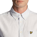 Blue-White - Side - Lyle & Scott Mens Stripe Oxford Shirt