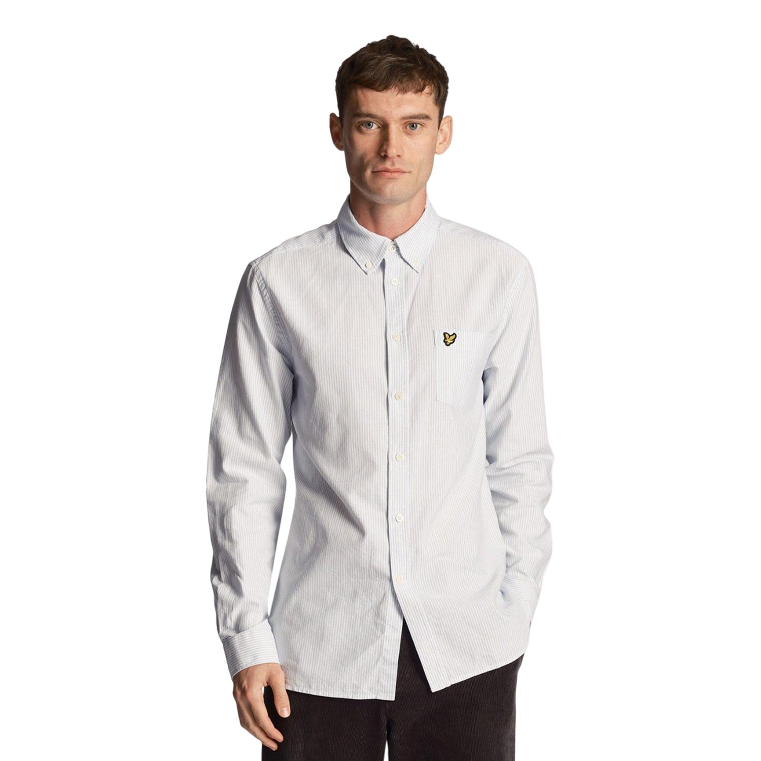 Blue-White - Lifestyle - Lyle & Scott Mens Stripe Oxford Shirt