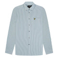 Green-White - Front - Lyle & Scott Mens Stripe Oxford Shirt