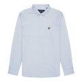 Blue-White - Front - Lyle & Scott Mens Stripe Oxford Shirt