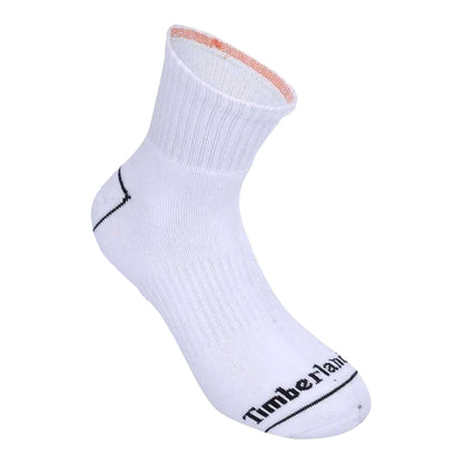 White - Back - Timberland Mens Bowden Quarter Socks (Pack of 3)