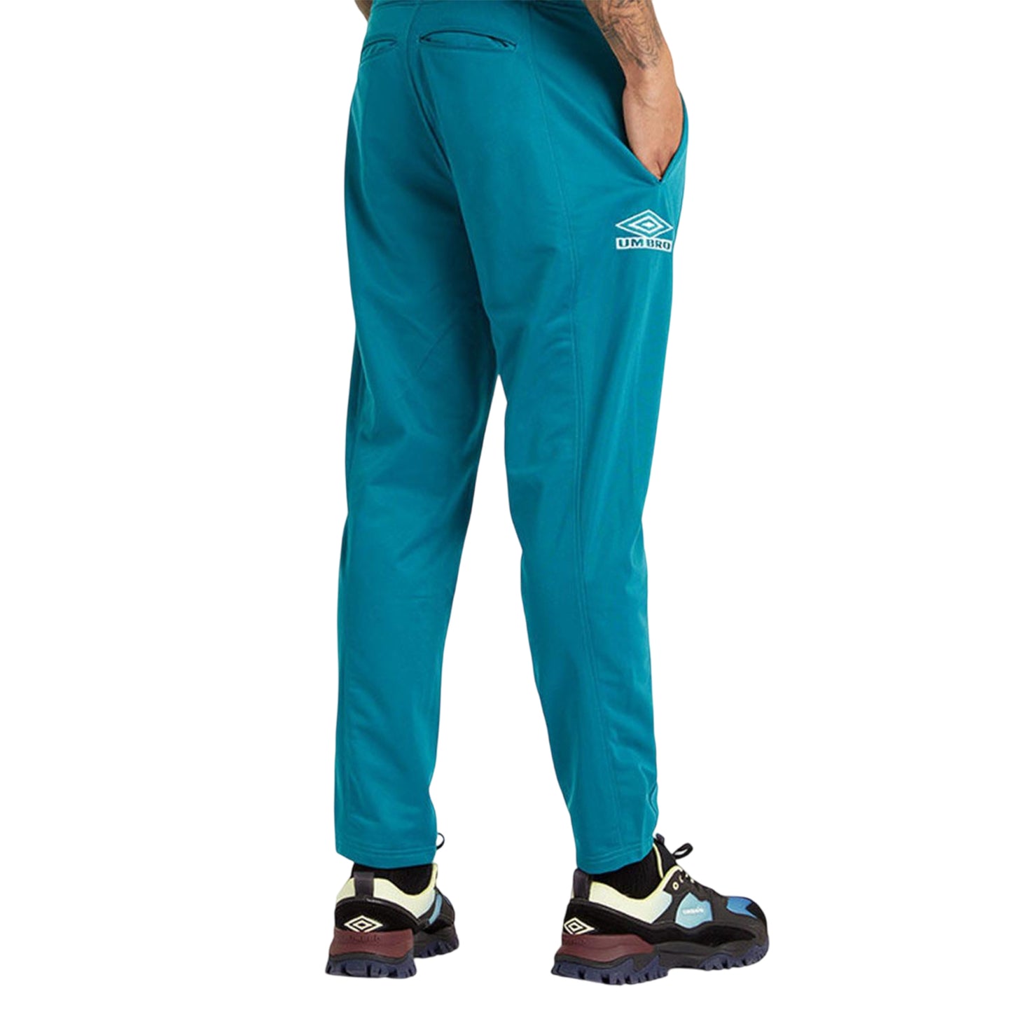 Blue-White - Back - Umbro Mens Royale Tapered Leg Jogging Bottoms