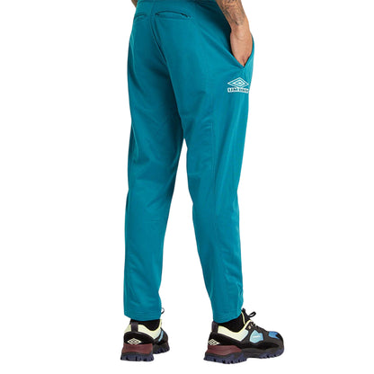Blue-White - Back - Umbro Mens Royale Tapered Leg Jogging Bottoms