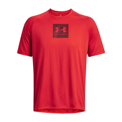 Red - Front - Under Armour Mens Tech Printed T-Shirt