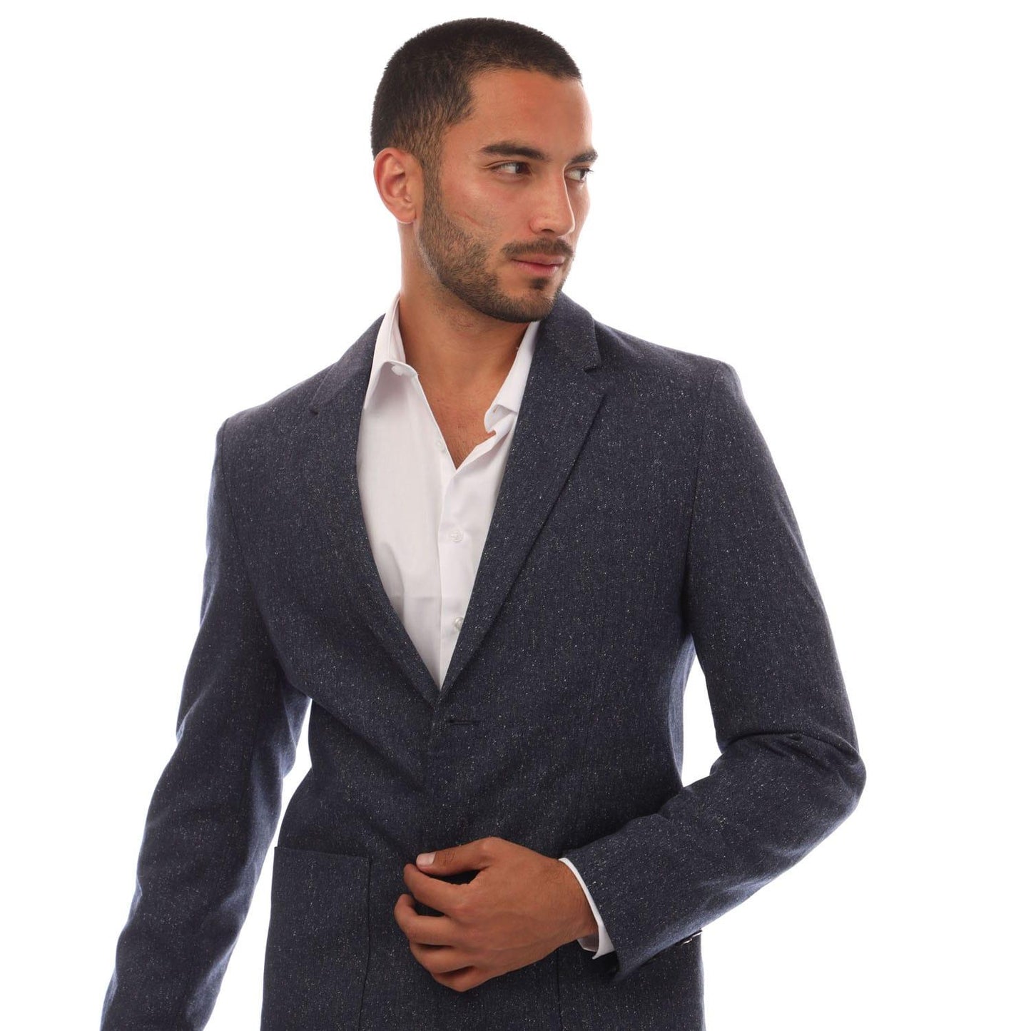 Dark Blue - Side - Hugo Boss Mens Areltu Blazer