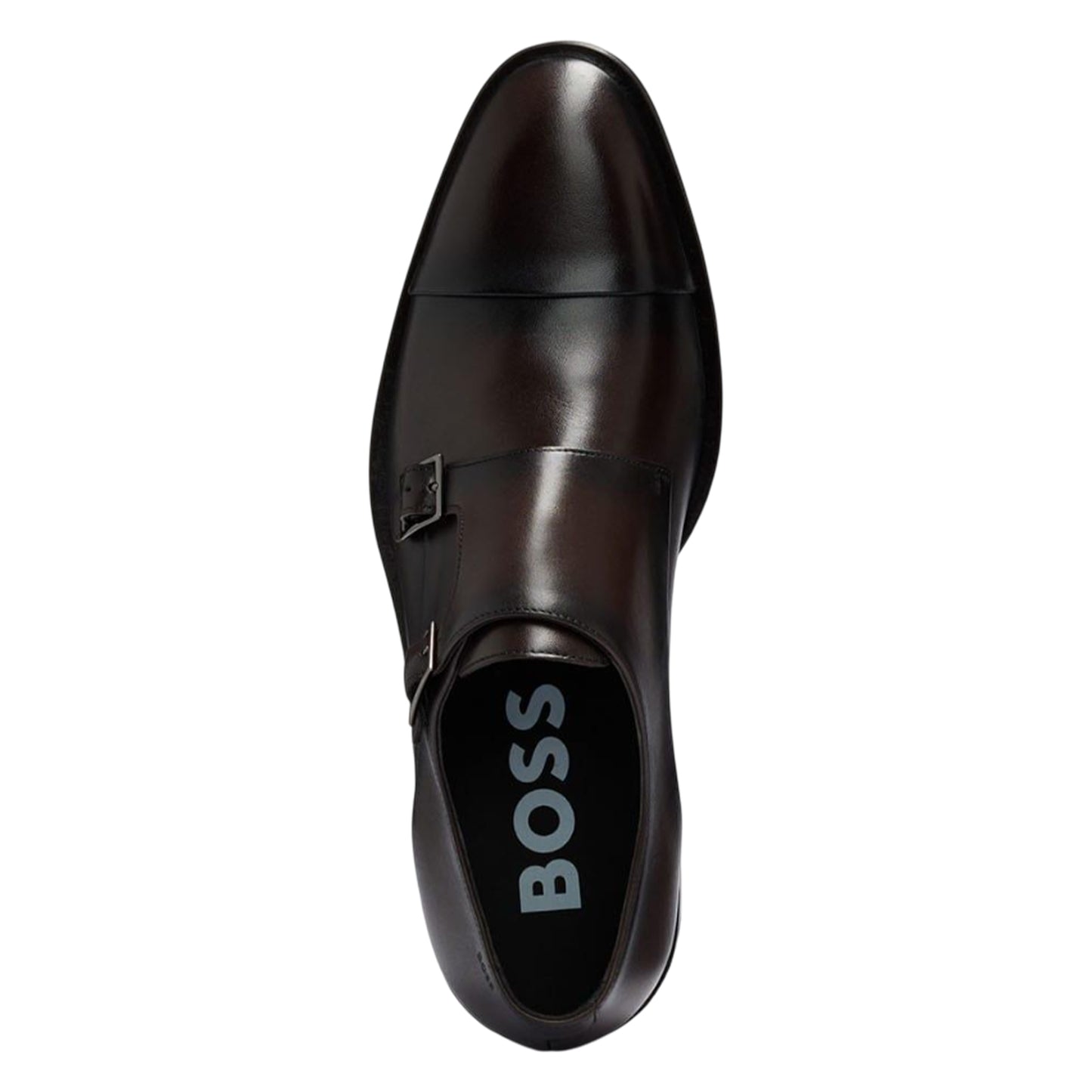Brown - Lifestyle - Boss Mens Derrek Leather Double Monk Strap Oxfords