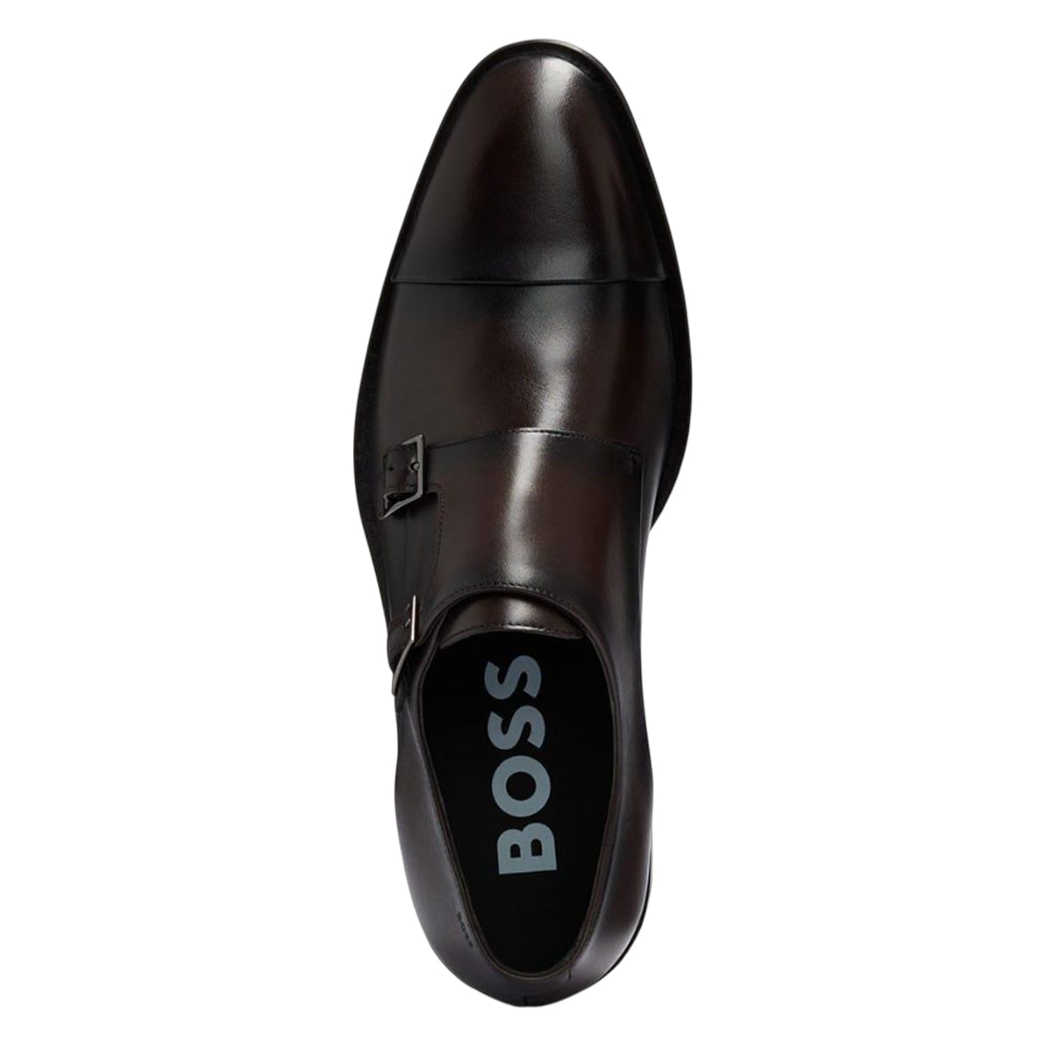 Brown - Lifestyle - Boss Mens Derrek Leather Double Monk Strap Oxfords