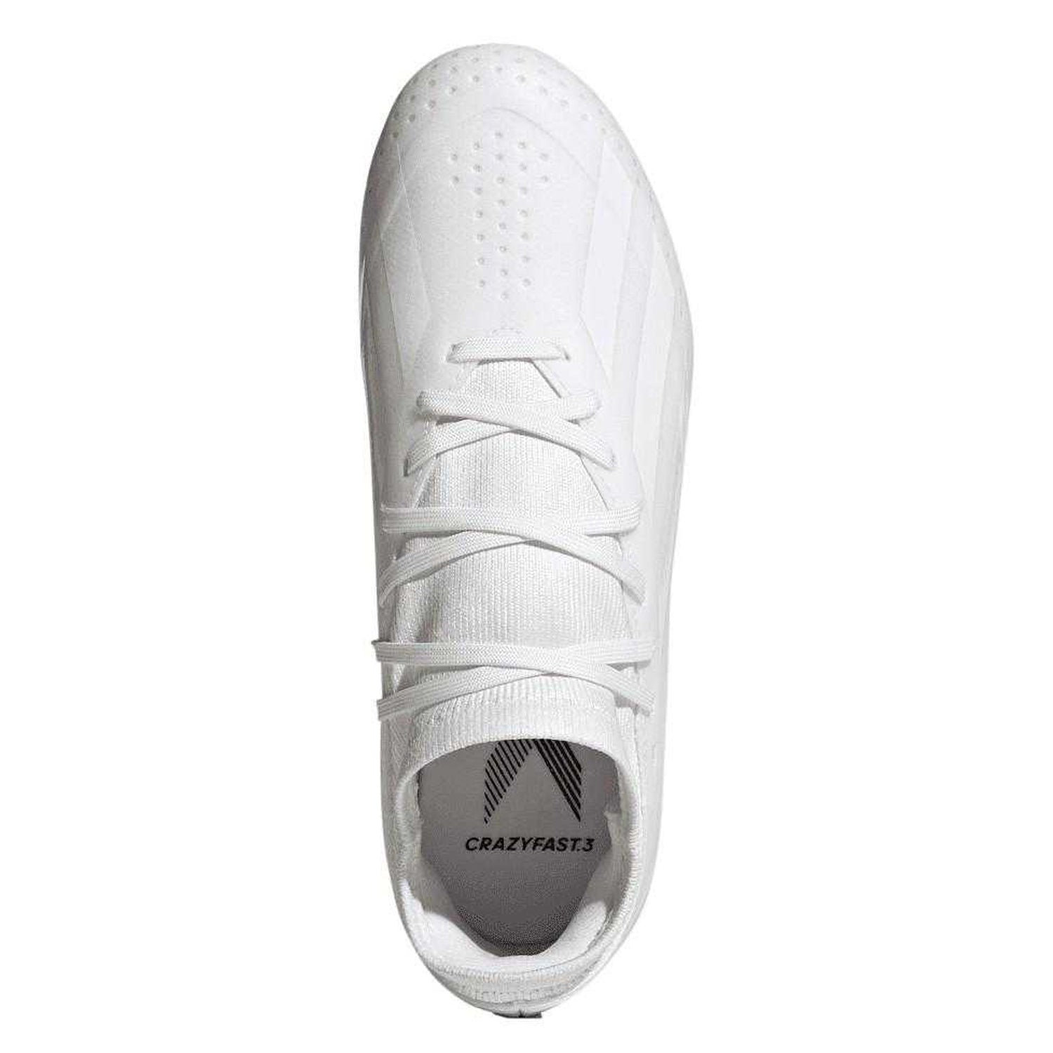 White - Pack Shot - Adidas Childrens-Kids X Crazyfast.3 Firm Ground Football Boots