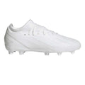 White - Side - Adidas Childrens-Kids X Crazyfast.3 Firm Ground Football Boots