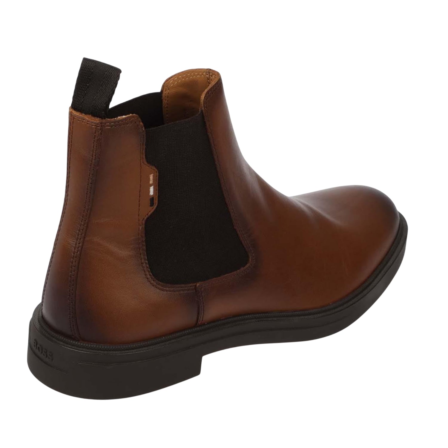 Brown - Back - Hugo Boss Mens Calev Leather Chelsea Boots