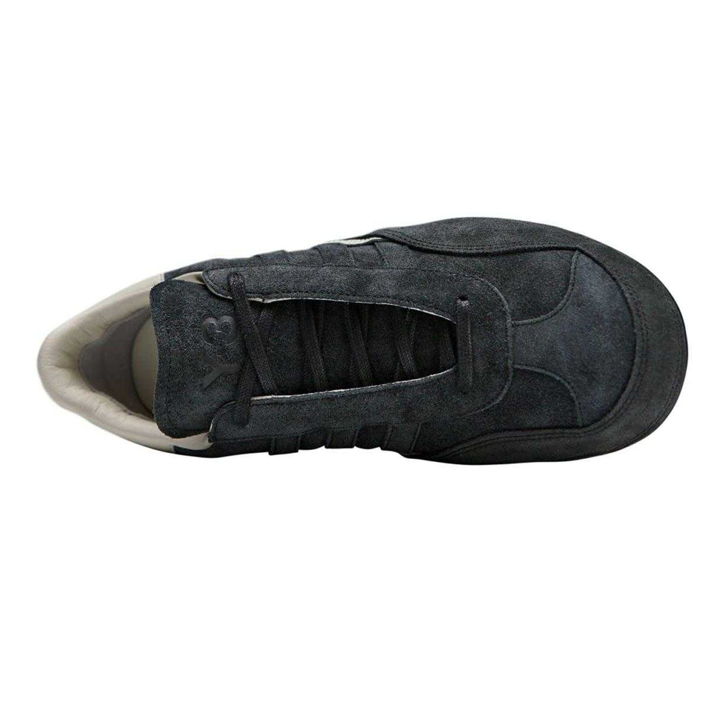 Black - Side - Y-3 Womens-Ladies Gazelle Suede Trainers