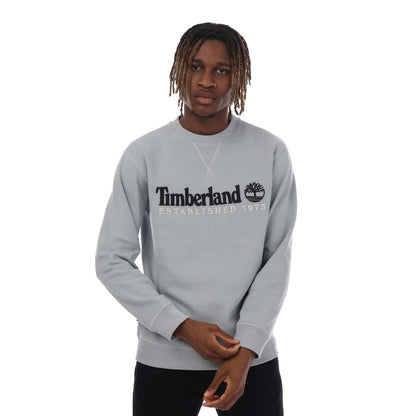 Light Grey - Front - Timberland Mens Est 1973 Crew Neck Sweatshirt