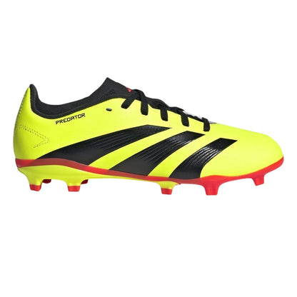 Yellow-Black - Side - Adidas Childrens-Kids Predator League Firm Ground Football Boots
