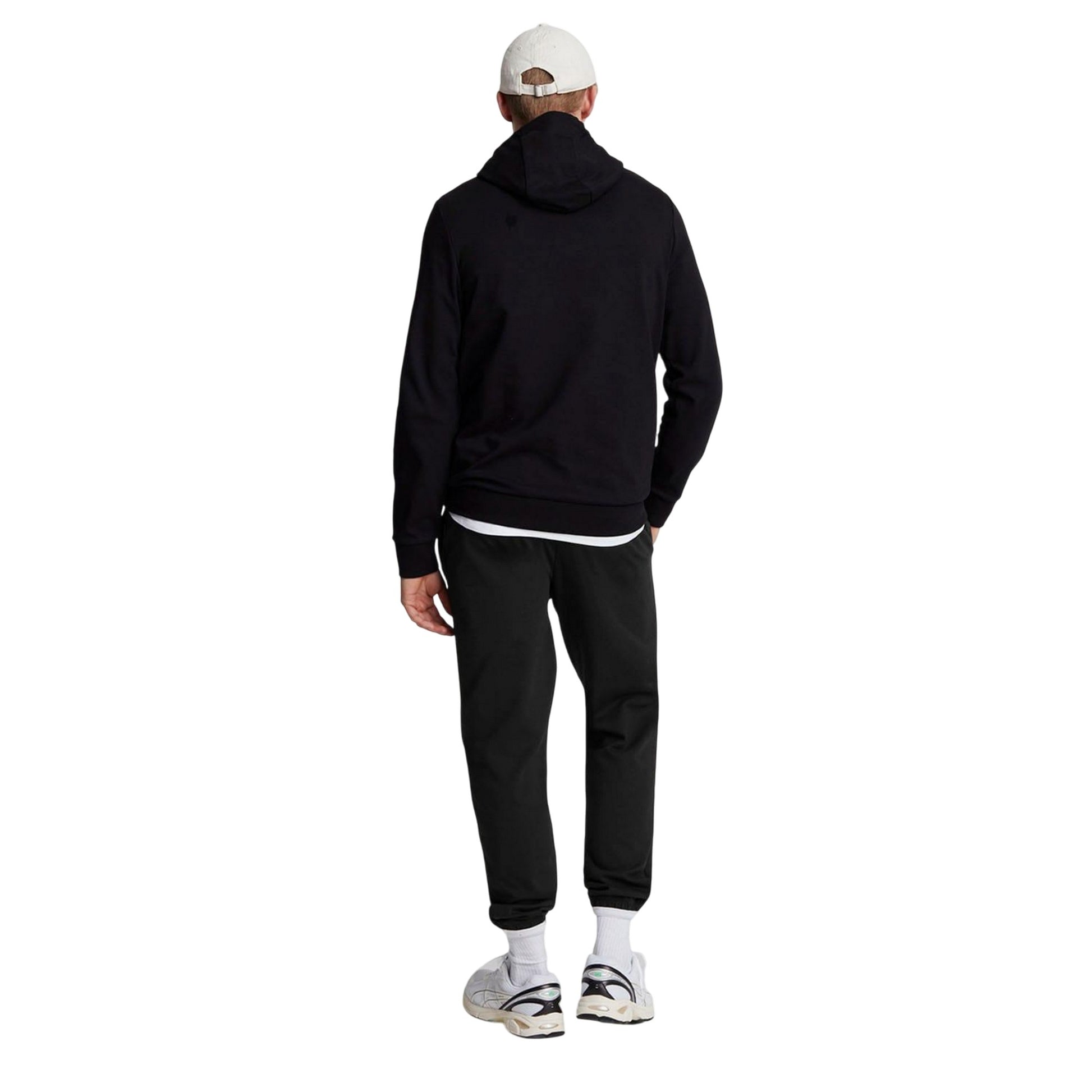 Black - Back - Lyle & Scott Mens Interlock Cuffed Sweatpants