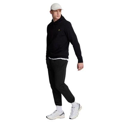 Black - Pack Shot - Lyle & Scott Mens Interlock Cuffed Sweatpants