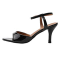 Black - Side - No Doubt Womens-Ladies Ankle Strap Stiletto Heel High Heels