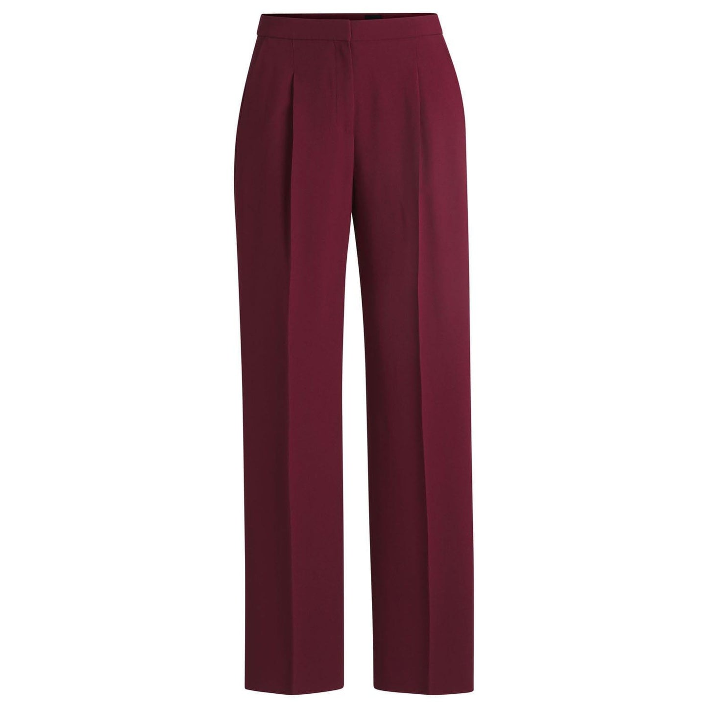 Red - Front - Boss Womens-Ladies Tozera Regular Trousers