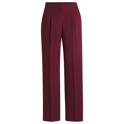Red - Front - Boss Womens-Ladies Tozera Regular Trousers
