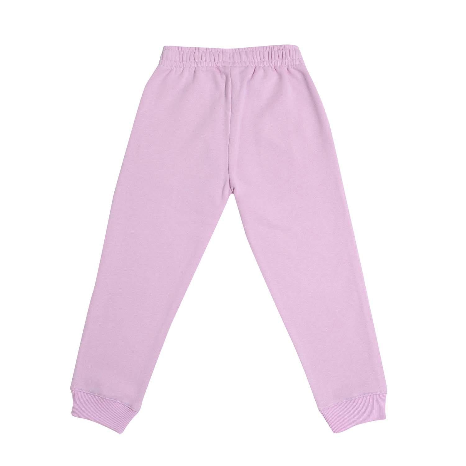 Pink - Back - Lacoste Childrens-Kids Fleece Sport Jogging Bottoms