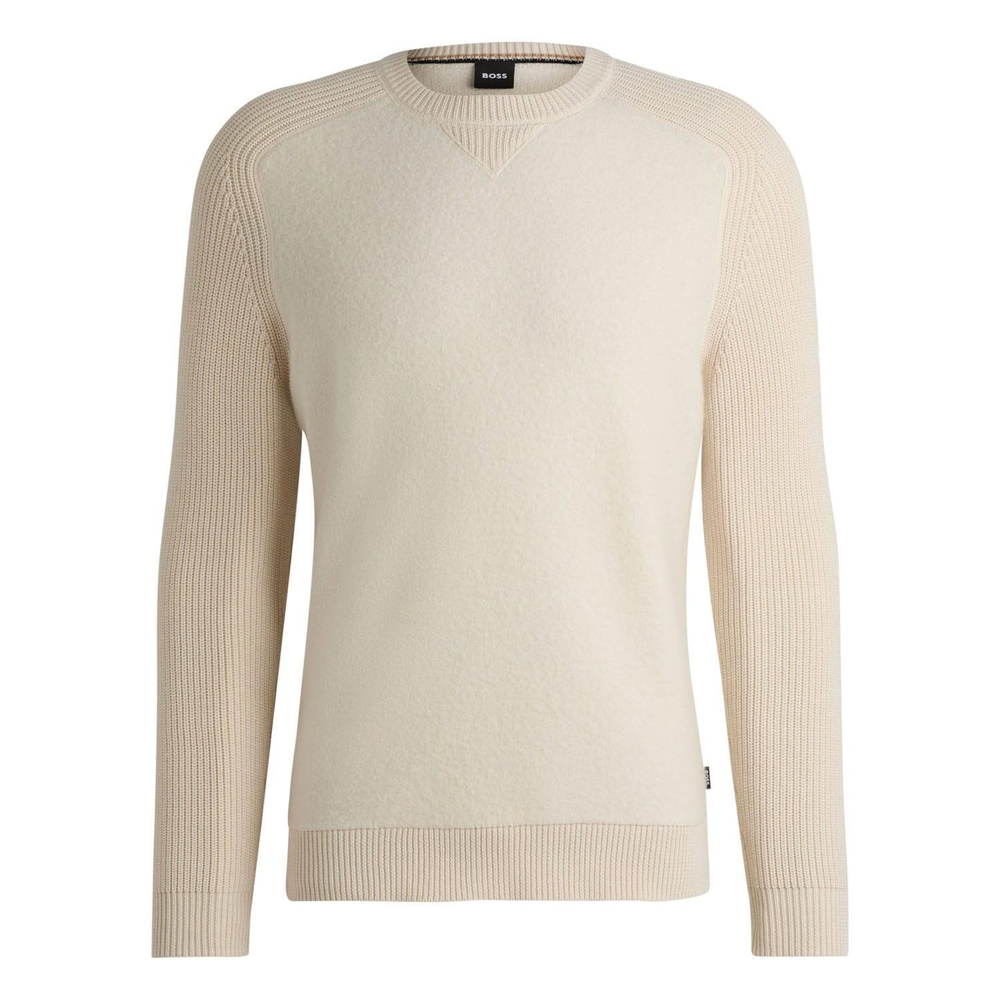 White - Front - Hugo Boss Mens H Ematero Knitted Sweatshirt
