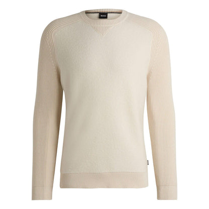 White - Front - Hugo Boss Mens H Ematero Knitted Sweatshirt