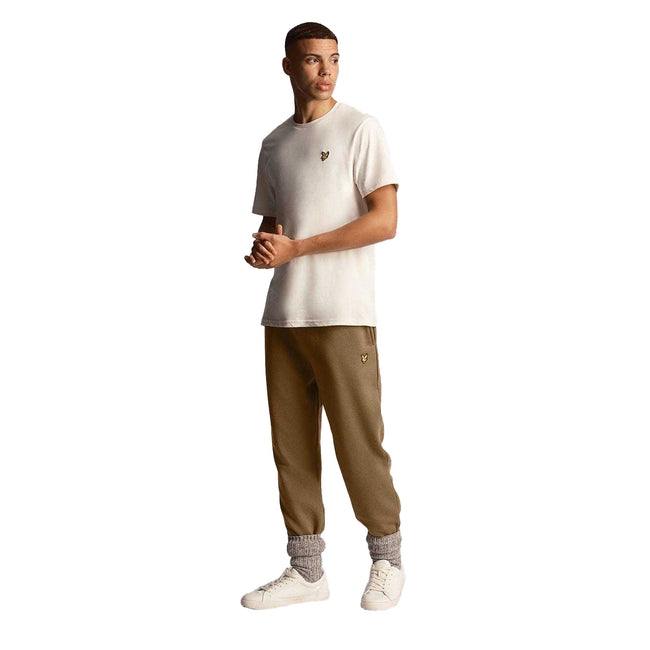 Olive - Close up - Lyle & Scott Mens Racked Jogging Bottoms