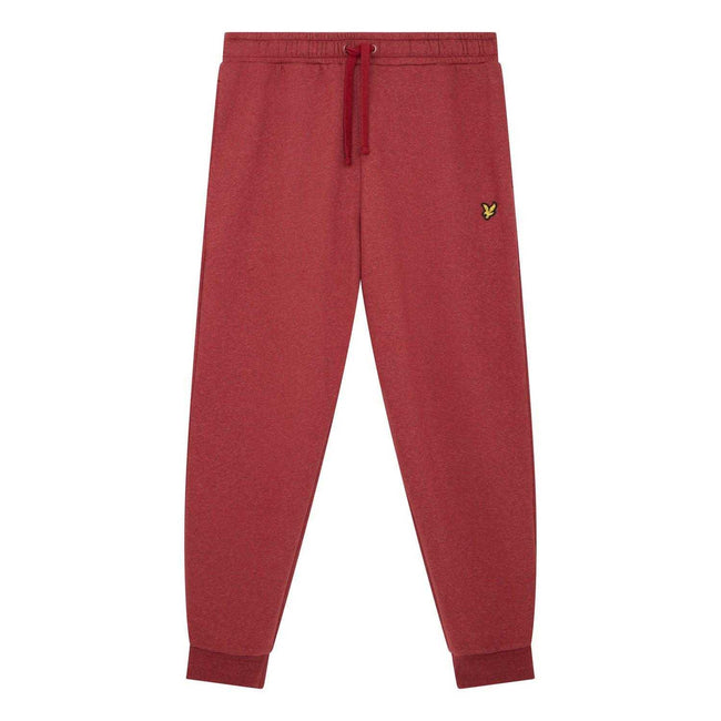 Burgundy - Side - Lyle & Scott Mens Racked Jogging Bottoms