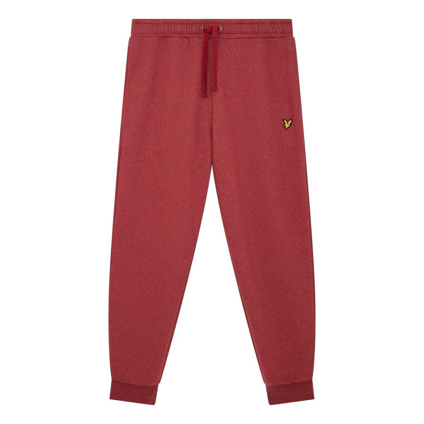 Burgundy - Side - Lyle & Scott Mens Racked Jogging Bottoms