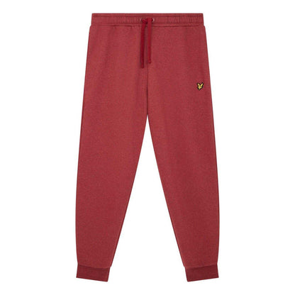 Burgundy - Side - Lyle & Scott Mens Racked Jogging Bottoms