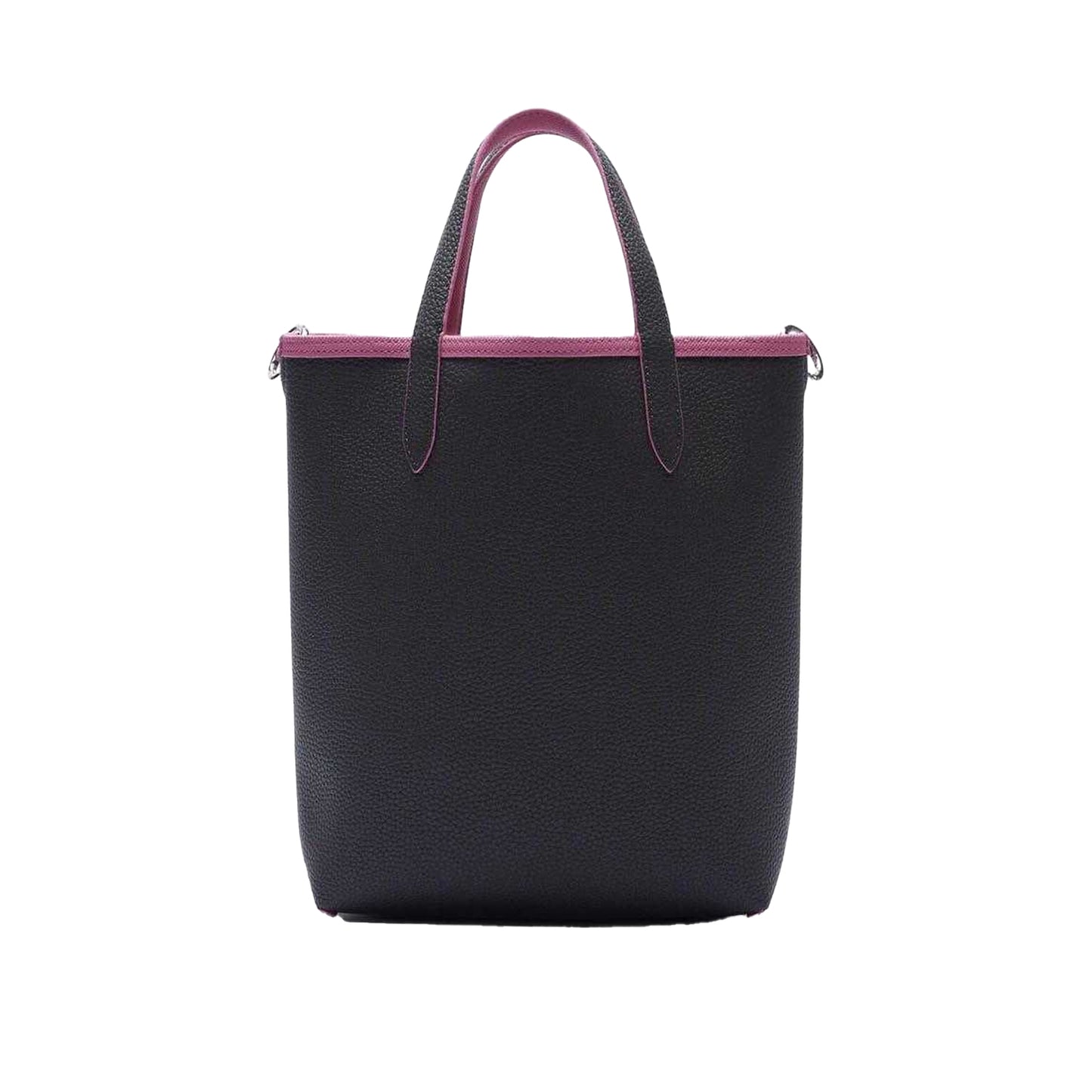 Pink-Black - Side - Lacoste Anna Vertical Reversible Tote Bag