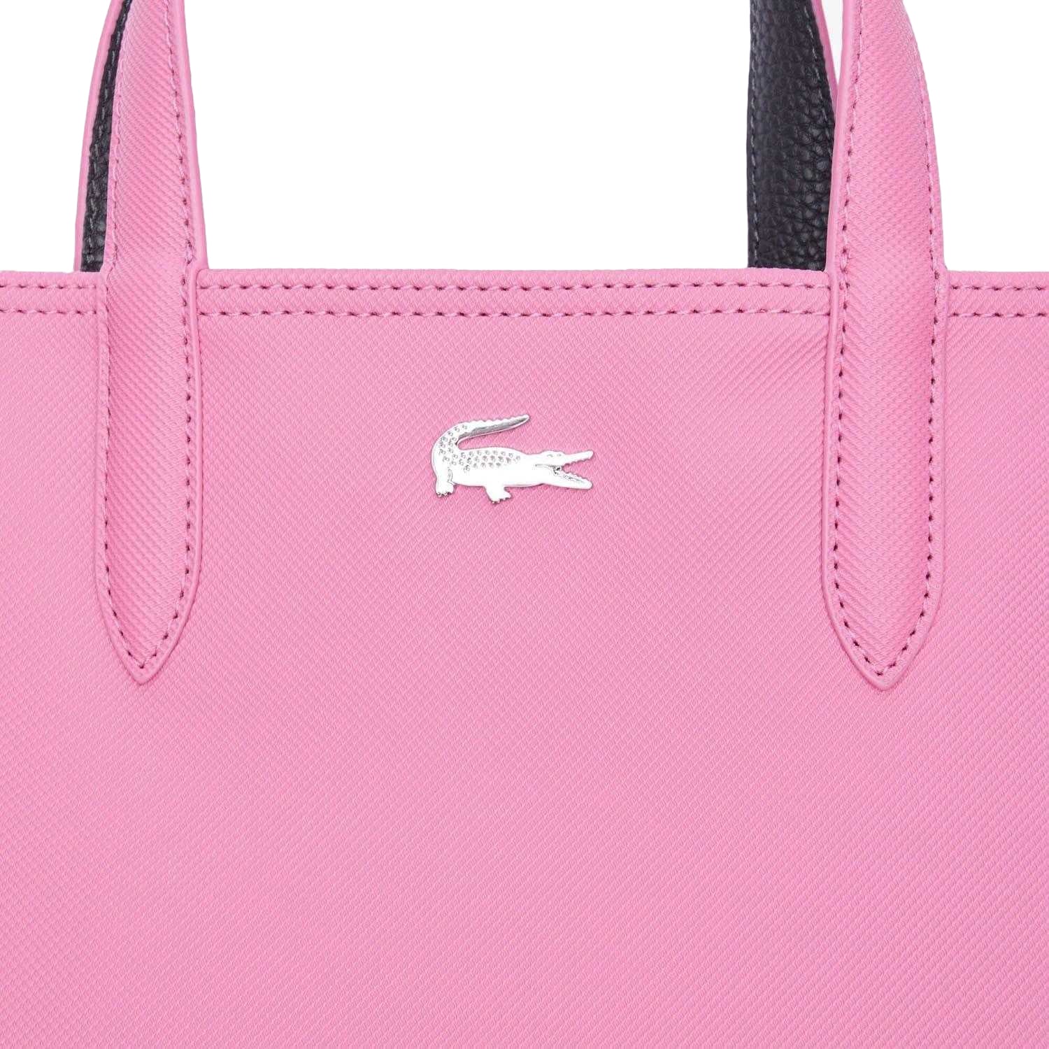Pink-Black - Lifestyle - Lacoste Anna Vertical Reversible Tote Bag