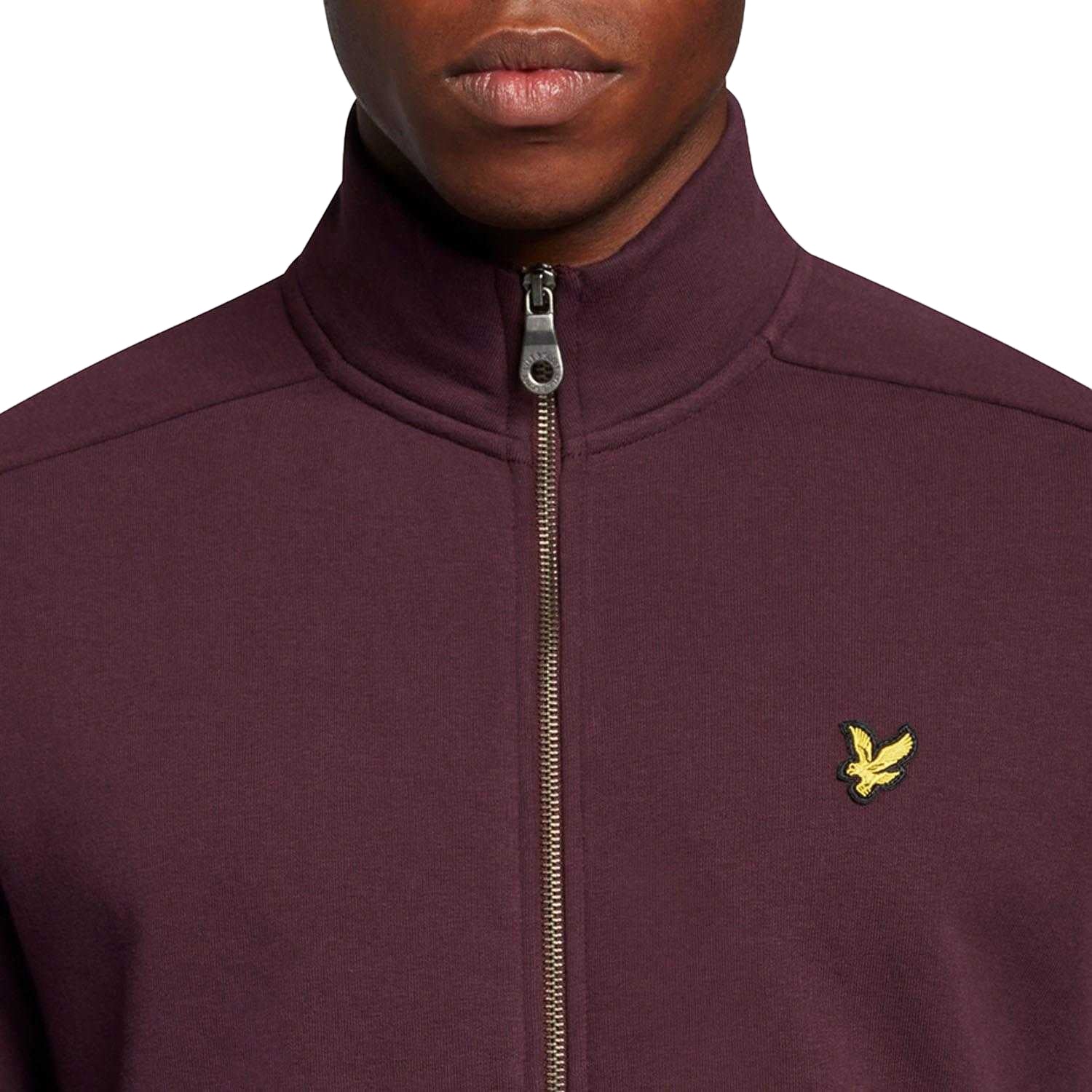Burgundy - Side - Lyle & Scott Mens Track Top