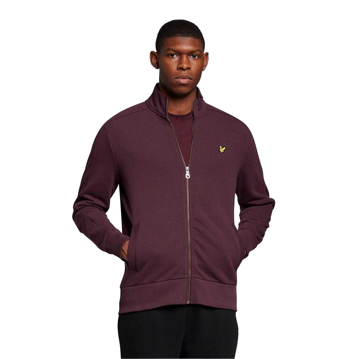 Burgundy - Front - Lyle & Scott Mens Track Top
