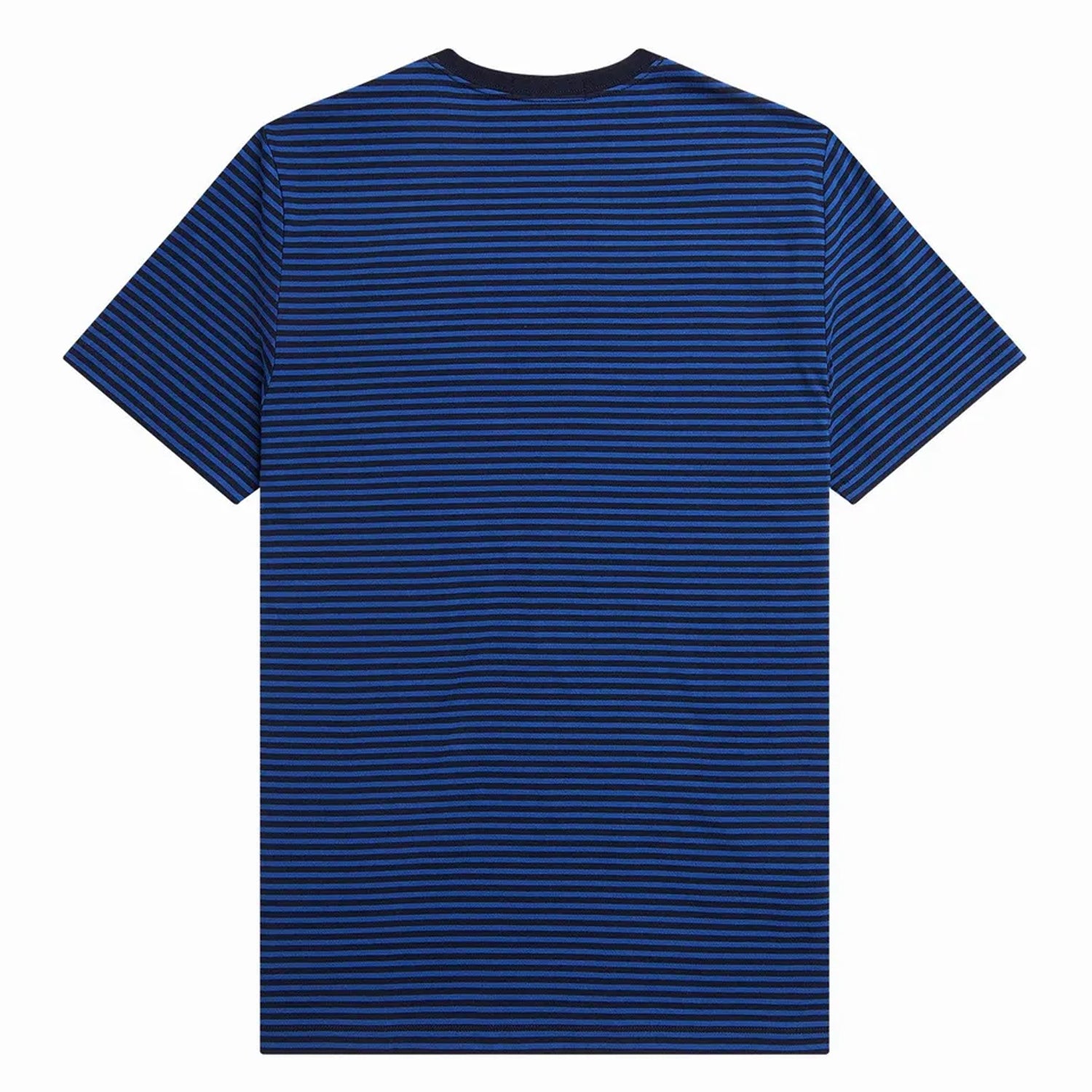 Blue - Back - Fred Perry Mens Fine Stripe Short-Sleeved T-Shirt