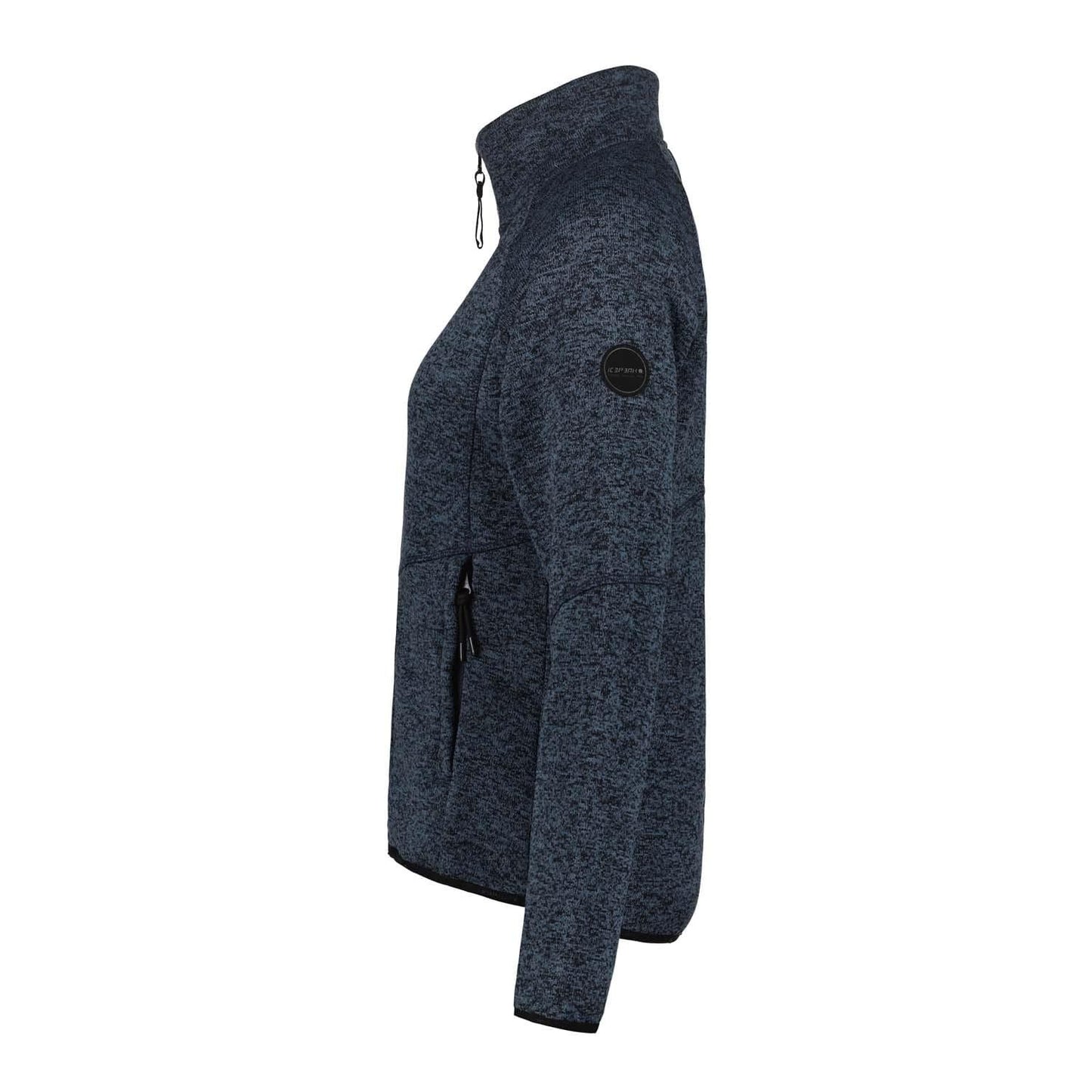Blue - Side - Icepeak Womens-Ladies Addison Full Zip Fleece Jacket